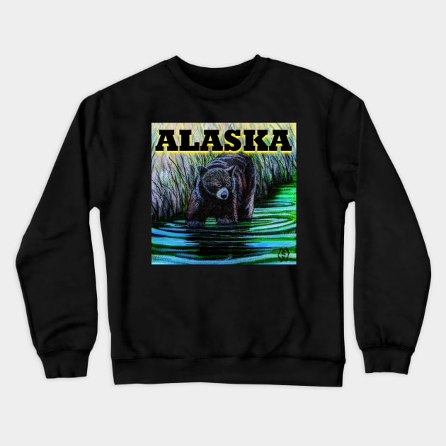 Alaska Bear Crewneck Sweatshirt by Matt Starr Fine Art